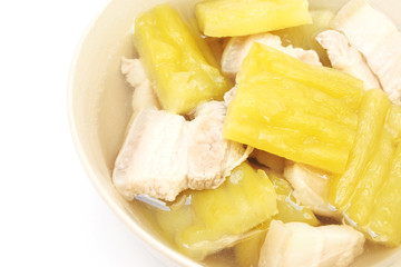 bitter gourd soup with pork belly