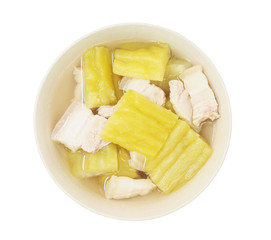 bitter gourd soup with pork belly
