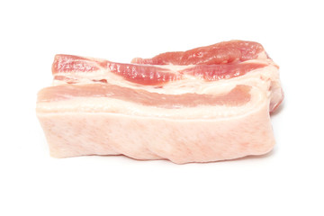 Pork Belly on white background