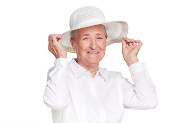 Woman wearing hat