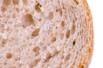 bread texture with crust close up