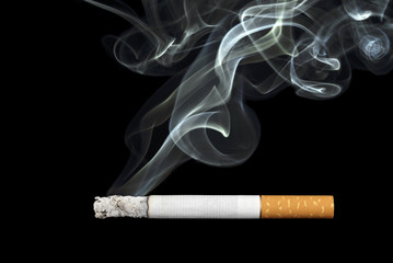 smoking cigarette