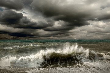 View of storm seascape
