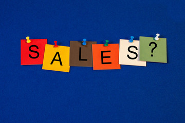 Sales - sign for business