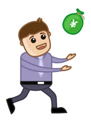 Running for Money - Business Cartoon