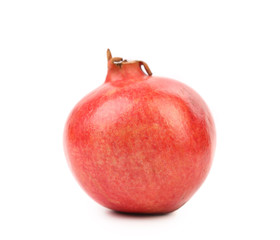 Red pomegranate isolated over white