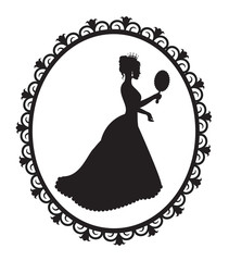 princess silhouette in the frame