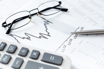 Close up shot of business documents