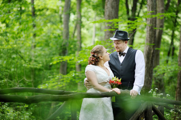 Beautiful bride and groom