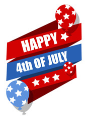 Happy 4th of july celebration banner