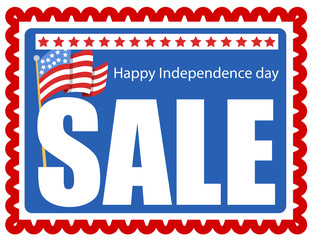 sale stamp - 4th of july Vector