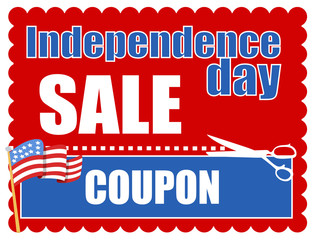 Independence day Coupon Vector - 4th of july Vector