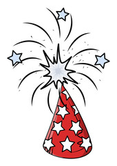 sparking cracker for festival season - 4th of july Vector