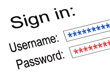 Sign in with hidden username and password