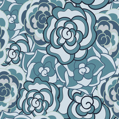 vector seamless vintage roses background