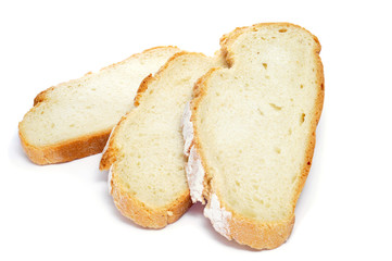 slices of pan de payes, a round bread typical of Catalonia, Spai