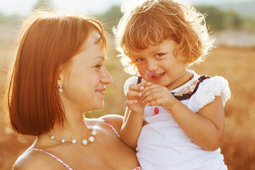 Portrait  mother and daughter