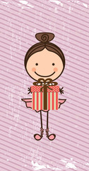 girl whit gift box