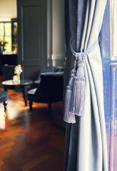Curtains in classic interior