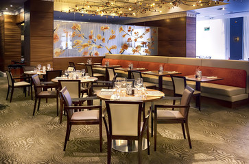 table in modern restaurant