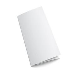 Blank trifold paper brochure.