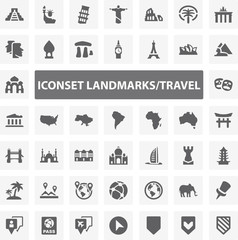 Website Iconset - Landmark Travel 44 Basic Icons