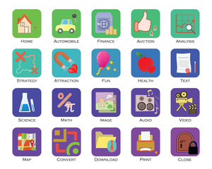 Colorful icon set