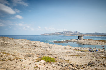 Fototapeta na wymiar Stintino Sardynia krajobraz morze