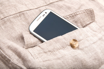 Smartphone in the pocket.
