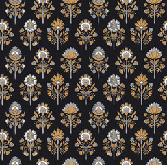 Seamless pattern with stylized flowers