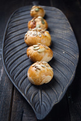 Freshly baked wholewheat diet breads