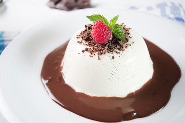 Traditional Italian dessert panna cotta