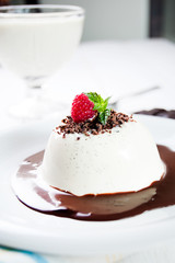 Traditional Italian dessert panna cotta