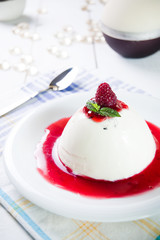 Panna cotta a traditional italian dessert