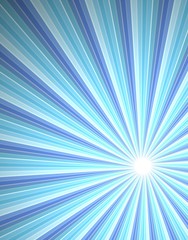 Abstract background with blue beam of rays