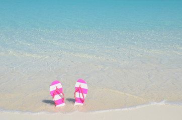 Flip-flop on the beach