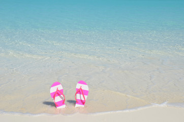 Flip-flop on the beach
