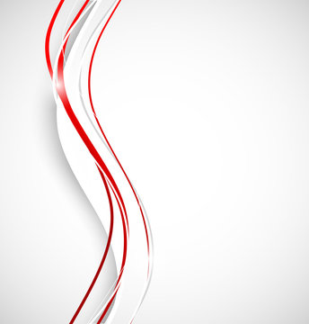 Red and grey wavy lines