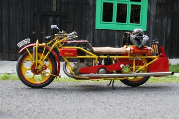 Cechie - Bohmerland. Historical family motorcycle.