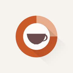 Coffee time, flat design, vector