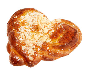 heart shaped sweet bun
