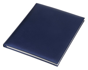 blue leather notebook isolated on white - 55901694