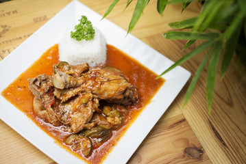 spicy chicken and tomato stew