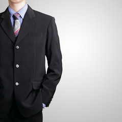 Business man with black suit