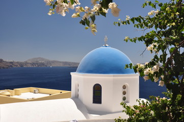 Fototapeta na wymiar Kaplica na Santorini, Grecja