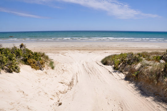 Beach in Coorong National park, Southern Australia