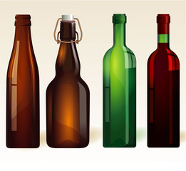 Bottles. Vector.