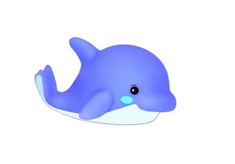 Fotobehang blauwe dolfijn © svetlovoloskann