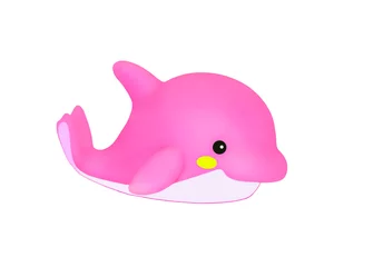 Fotobehang Dolfijnen roze dolfijn