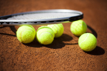 Sport, Tennis racket and balls